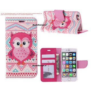 Hoesje Voor Samsung Galaxy A5 2016 A510 - Book Case Roze Uil
