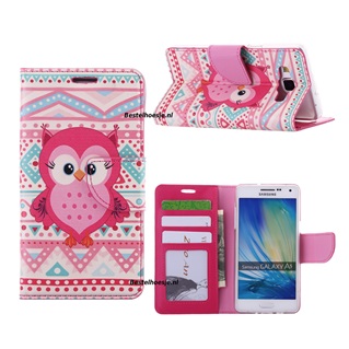 Hoesje voor Samsung Galaxy A5 2015 - Book Case Roze Uil