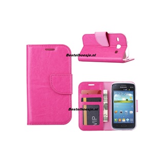 Hoesje voor Samsung Galaxy Core i8260 - Book Case Pink