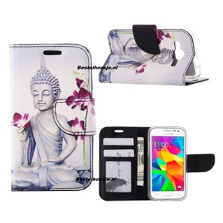 Hoesje voor Samsung Galaxy Core Prime G360 - Book Case Boeddha