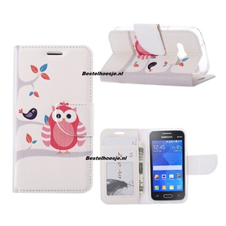 Hoesje voor Samsung Galaxy Grand Prime G530 - Book Case  Kleine Uil