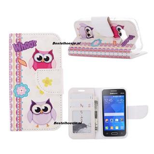 Hoesje voor Samsung Galaxy Grand Prime G530 - Book Case Twee Uilen