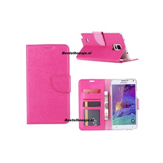 Hoesje voor Samsung Galaxy Note 4 N910 - Book Case Pink