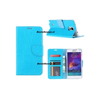 Hoesje voor Samsung Galaxy Note 4 N910 - Book Case Turquoise