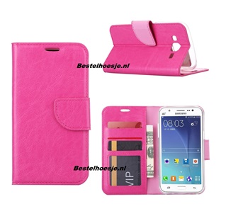 Hoesje voor Samsung Galaxy J5 2015 J500 - Book Case Pink