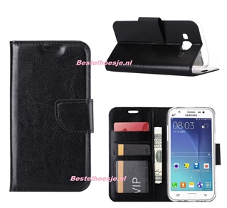 Hoesje voor Samsung Galaxy J5 2015 J500 - Book Case Zwart