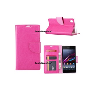 Hoesje voor Sony Xperia Z1 Compact - Book Case Pink