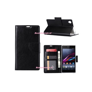 Hoesje voor Sony Xperia Z1 - Book Case Zwart