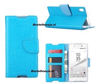 Boek Hoesje - Book Case Sony Xperia Z3 Plus - Turquoise