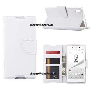 Hoesje voor Sony Xperia Z5 - Book Case Wit