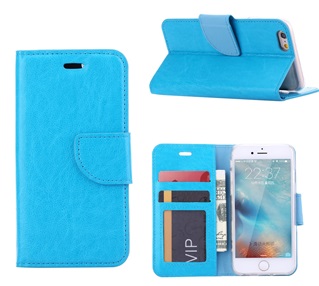 Hoesje Voor Apple iPhone 6 Plus /6S Plus - Turquoise Boek Hoesje Book Case