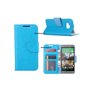 Hoesje voor HTC Desire 620 - Book Case - geschikt voor pasjes - turquoise