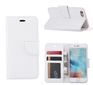 Hoesje Voor Apple iPhone 6 Plus /6S Plus - Wit Boek Hoesje Book Case