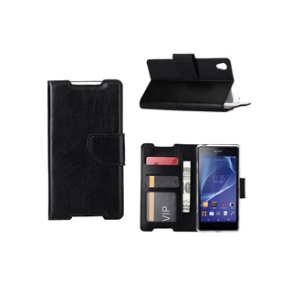 Hoesje voor Sony Xperia Z3 Compact - Book Case Zwart