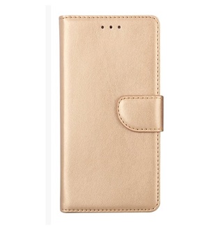 Hoesje voor Huawei Y6 Pro 2017 / P9 Lite Mini - Book Case - geschikt voor 3 pasjes - Goud