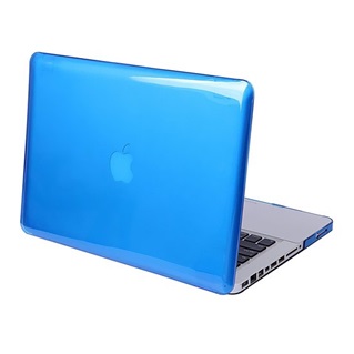  MacBook Retina 15.4 inch - Laptoptas - Clear Hardcover - Licht Blauw