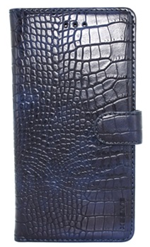 Hoesje voor Samsung Galaxy S8 Plus G955 - Book Case - Croco Print - Donker Blauw