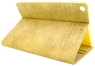 Premium Tablet Hoes voor Apple iPad 9,7 2017 - 360° draaibaar - Croco Print - Beige