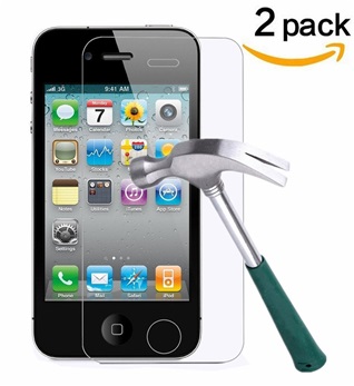 Screenprotector Glas Folie Tempered Glass voor Apple iPhone 4 /4S 2 stuks