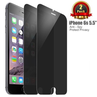 Screenprotector Tempered Glasfolie Privacy Anti-Spy voor Apple iPhone 6 Plus / 6s Plus Duo Pack/2 stuks