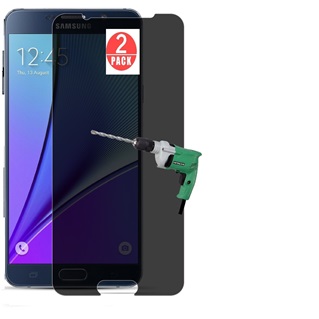 Screenprotector Tempered Glas folie Privacy Anti-Spy voor Samsung Galaxy Note4 N910 Duo Pack/2 stuks