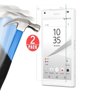 Screenprotector Tempered Glas folie voor Sony Xperia Z5 compact Duo Pack/2 stuks