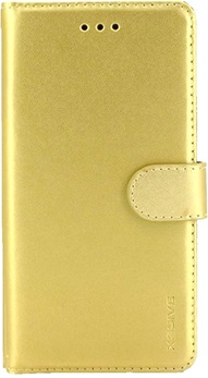 Premium Leer Leren Lederen - Wallet Case - Book Case voor Samsung Galaxy S9+ - Goud