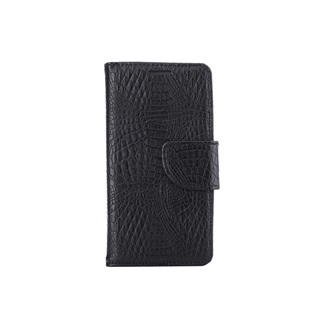 Hoesje voor Samsung Galaxy S5 Mini G800 Boek Hoesje Book Case Croco Zwart Print