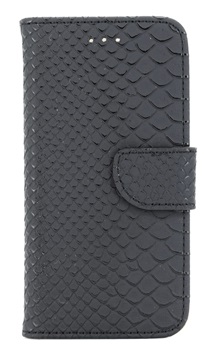  Hoesje voor Apple iPhone 7 Plus - Book Case - Schubben Print - geschikt voor pasjes - Zwart