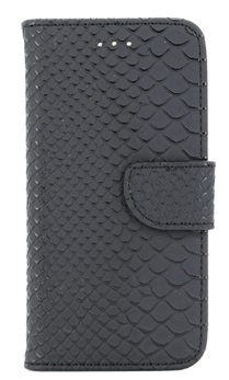 Hoesje voor Samsung Galaxy J2 2015 J200 Boek Hoesje Book Case Schubben Zwart