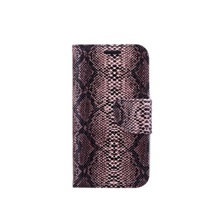 Hoesje Voor Samsung Galaxy A5 2016 A510 Boek Hoesje Book Case Slangen Print Donker Bruin