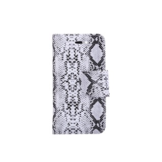 Hoesje voor LG G5 H850 - Book Case - Slangen Print Zwart Wit - geschikt voor 3 pasjes
