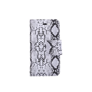 Hoesje voor Huawei P8 Boek Hoesje Book Case Slangen Print Zwart Wit