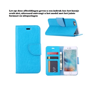 Hoesje voor One Plus 2 One Plus Two Boek Hoesje Book Case Turquoise