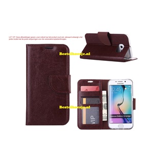 Hoesje voor Samsung Galaxy S6 Edge Plus G928 - Book Case - Bruin