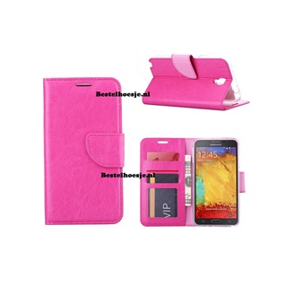 Hoesje voor Samsung Galaxy Note 3 Neo N7505 - Book Case Pink