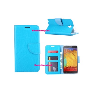 Hoesje voor Samsung Galaxy Note 3 Neo N7505 - Book Case Turquoise