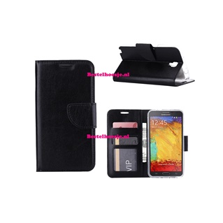 Hoesje voor Samsung Galaxy Note 3 Neo N7505 - Book Case Zwart