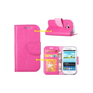 Hoesje voor Samsung Galaxy S3 Mini i8190 i8200 - Book Case Pink