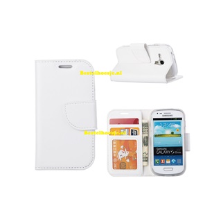 Hoesje voor Samsung Galaxy S3 Mini i8190 i8200 - Book Case Wit