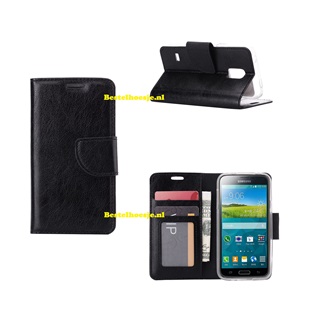 Hoesje voor Samsung Galaxy S5 Mini G800 - Book Case Zwart