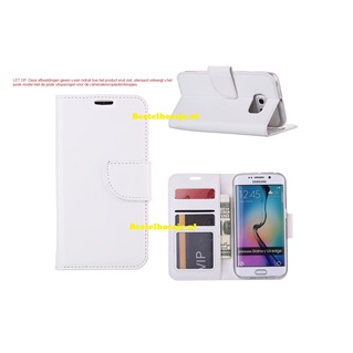 Hoesje Voor Samsung Galaxy S6 Edge Plus G928 - Book Case Wit