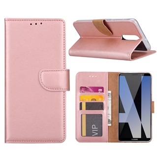 Xssive Hoesje voor Huawei Mate 10 Lite - Book Case - Geschikt voor 3 pasjes - Rose Goud