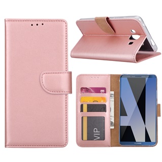 Xssive Hoesje voor Huawei Mate 10 - Book Case - Geschikt voor 3 pasjes - Rose Goud