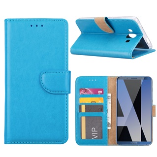 Xssive Hoesje voor Huawei Mate 10 - Book Case - Geschikt voor 3 pasjes - Turquoise