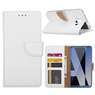 Xssive Hoesje voor Huawei Mate 10 - Book Case - Geschikt voor 3 pasjes - Wit