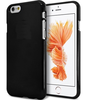 TPU Back Case voor Apple iPhone 6 /6S - Back cover - TPU - Gelly - Zwart