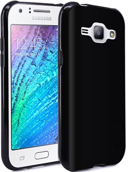 TPU Back Cover Case voor Samsung Galaxy J1 2015 J100 Zwart