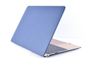  MacBook Air 11.6 inch - Laptoptas - PU Hard Cover - Donker Blauw