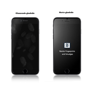 Matte Anti-Fingerprint Screenprotector Glas Folie Tempered Glass voor Apple iPhone 6 Plus/6S Plus Duo Pack - 2 stuks